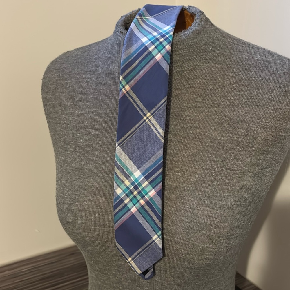 J. Crew Handmade Plaid Cotton Tie